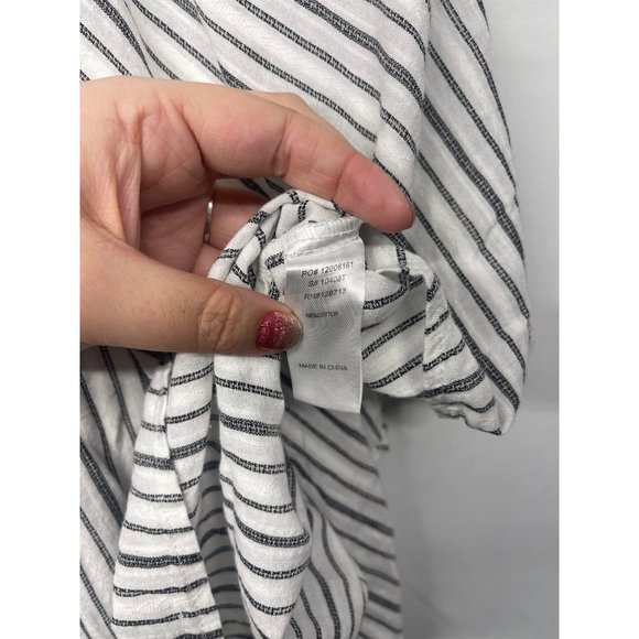 Doe & Rae Medium Stripe Off Shoulder Ruched Top - Picture 3 of 4